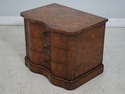 63078EC: MASTERCRAFT 3 Drawer Burl Walnut Nightsta