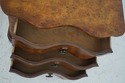 63078EC: MASTERCRAFT 3 Drawer Burl Walnut Nightsta