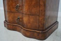 63078EC: MASTERCRAFT 3 Drawer Burl Walnut Nightsta