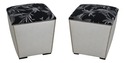 63133EC: Pair Square Custom Upholstered Ottoman St