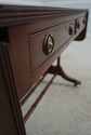67237: HEKMAN Yew Wood Drop Side Library Table Des