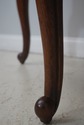 71956: HENREDON Chestnut Finish Demilune Marble To
