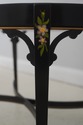 L72113: Vintage Black Lacquer Toleware Tray Top En