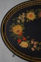 L72113: Vintage Black Lacquer Toleware Tray Top En