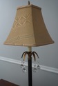 F72092: Pair Of Black & Gold Buffet Table Lamps w.