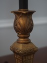 F72092: Pair Of Black & Gold Buffet Table Lamps w.