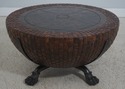 72145: Coconut & Bronze Mounted Coffee Table