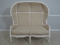 L72132: Louis XV Style Hooded Throne 2 Seat Porter