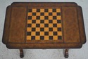 72141: Leather Wrapped Inlaid Mahogany Games Table