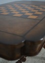 72141: Leather Wrapped Inlaid Mahogany Games Table