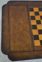 72141: Leather Wrapped Inlaid Mahogany Games Table