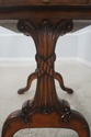 72141: Leather Wrapped Inlaid Mahogany Games Table
