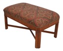 63452EC: Chippendale Style Newly Upholstered Yew W