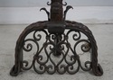 63377EC: Pair Gothic Wrought Iron Fireplace Andiro