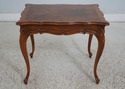 L67403: Pair KARGES Burl Walnut Louis XV Lamp Tabl