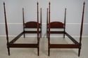 65696: Pair Of NORRIS Mahogany Single 4 Post Beds