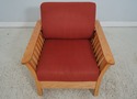 67314: Modern Arts & Crafts Oak Lounge Chair & Foo