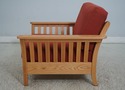 67314: Modern Arts & Crafts Oak Lounge Chair & Foo