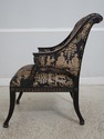 67452: Pair Of Black & Gold Chinoiserie Upholstere
