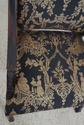 67452: Pair Of Black & Gold Chinoiserie Upholstere