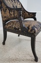 67452: Pair Of Black & Gold Chinoiserie Upholstere