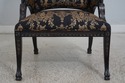 67452: Pair Of Black & Gold Chinoiserie Upholstere