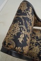 67452: Pair Of Black & Gold Chinoiserie Upholstere