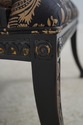 67452: Pair Of Black & Gold Chinoiserie Upholstere