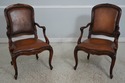 L67477: Set of 4 THEODORE ALEXANDER Mahogany Leath