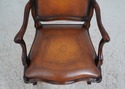 L67477: Set of 4 THEODORE ALEXANDER Mahogany Leath