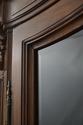 67401: KARGES French Style Walnut Curved Glass Chi