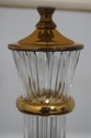 F72203: Pair Of WATERFORD Crystal And Brass Table 
