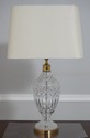 F72193: Pair Of WATERFORD Brass And Crystal Lamps