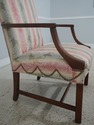 L72229: Pair Of Mahogany High Back Open Armchairs 