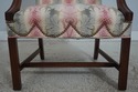 L72229: Pair Of Mahogany High Back Open Armchairs 