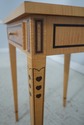 L72201:  Pair Of Custom Tiger Maple Inlay End Tabl