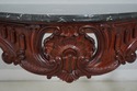 L63318EC: French Louis XV Style Marble Top Carved 