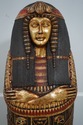 63388EC: Egyptian Pharaoh Polychrome Carved 1 Door