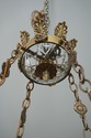 F62795EC: French Empire Style Crystal & Brass Chan