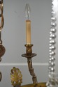 F62795EC: French Empire Style Crystal & Brass Chan