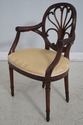 63115EC: Adam Style Carved Mahogany Open Armchair