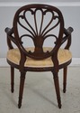 63115EC: Adam Style Carved Mahogany Open Armchair