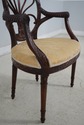 63115EC: Adam Style Carved Mahogany Open Armchair