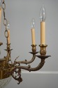 F62795EC: French Empire Style Crystal & Brass Chan