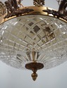 F62795EC: French Empire Style Crystal & Brass Chan