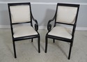 L63113EC: Set of 4 Black Lacquer Regency Style Arm