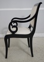L63113EC: Set of 4 Black Lacquer Regency Style Arm