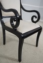 L63113EC: Set of 4 Black Lacquer Regency Style Arm