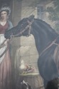 F62907EC: Vintage European Color Engraving Of Hors