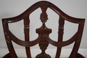 63123EC: MAITLAND SMITH Carved Mahogany Shield Bac